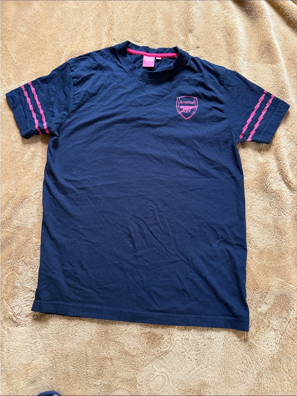 Arsenal Black Short Sleeve Tee with Red Trim